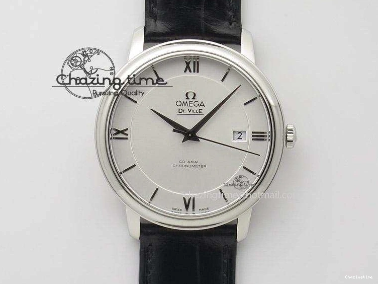 0120 Functional De Ville MK 1:1 Best Edition SS White Dial On Black Leather Strap A 8260